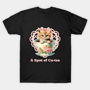 A Spot of Cu-tea cat tea T-Shirt